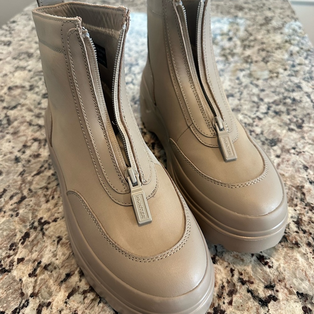 Beige Ankle Boots